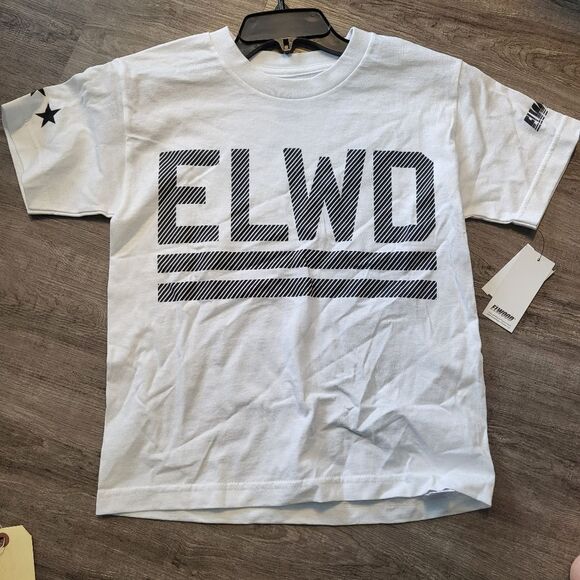 Elwood Crew Neck Logo T-Shirt-WHITE-8-10 - Picture 2 of 6